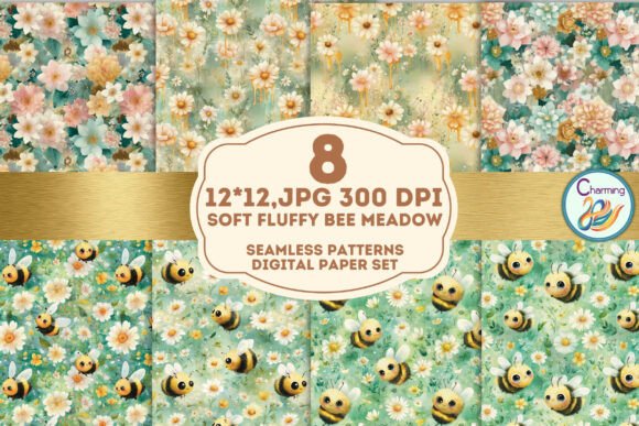 Bring a Whimsical Buzz to Your Projects with Soft Fluffy Bee Meadow Patterns