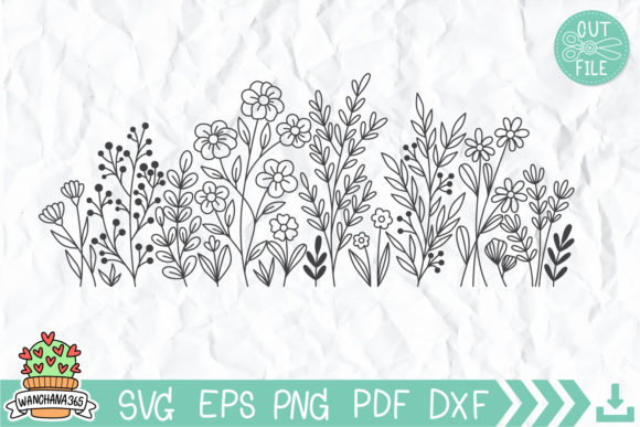 Bring Nature's Beauty to Your Projects with Hand Drawn Wildflower SVGs