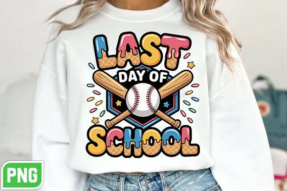 Celebrate the Final Bell: Ice Cream Drip Last Day of School PNG