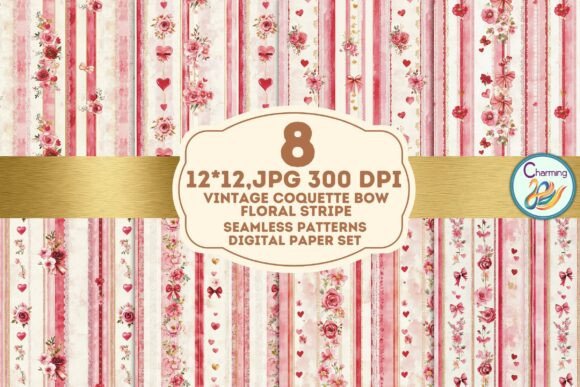 Charming Vintage Patterns: The Coquette Bow Digital Collection