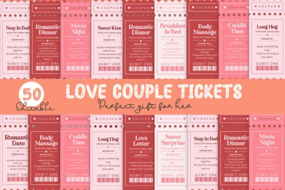 Editable Romantic Coupons: 50+ Canva Templates for Love