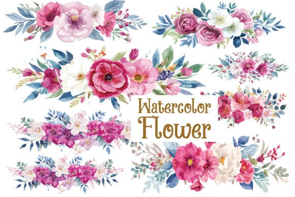 Elegant Pink Watercolor Florals for Every Creative Project