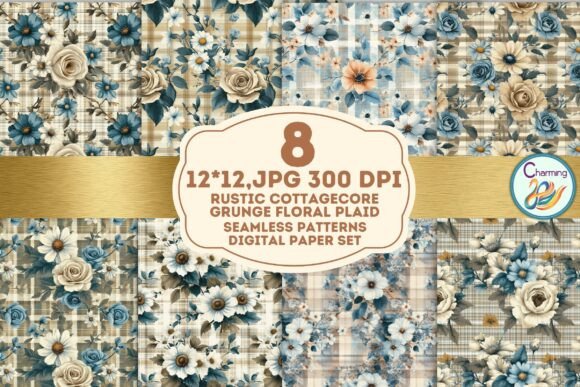Embrace Cozy Charm: Design with Rustic Floral Plaid Patterns