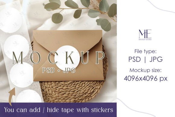 Instantly Elevate Your Brand with Round Envelope Sticker Mockups