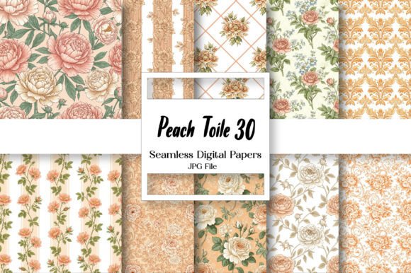 Peach Toile: The Vintage Paper Pack for Timeless Designs