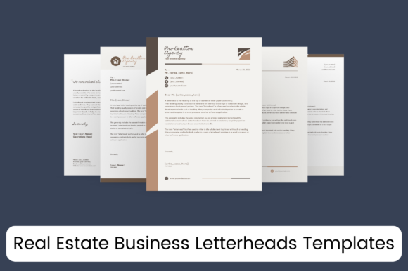 Professional Real Estate Letterheads: 10 Editable Templates