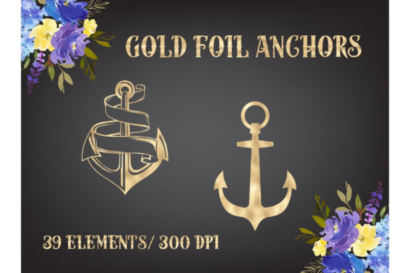Shimmering Style: The Allure of Gold Foil Anchor Design