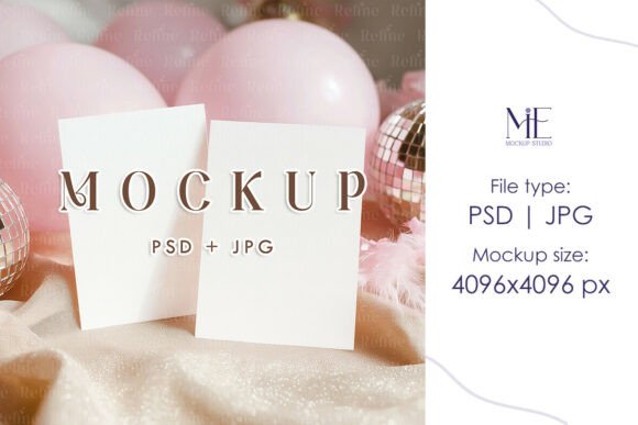 Shine Bright: The Ultimate Pink Disco Invitation Mockup