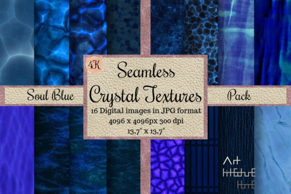 Soul Blue Crystal Textures: A Design Toolkit for Depth