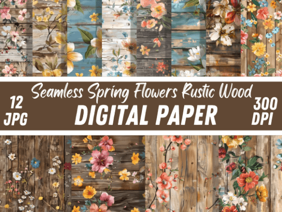 Spring Flowers Rustic Wooden Backgrounds: A Designer's Delight