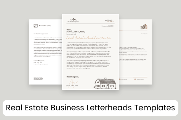 Streamline Your Real Estate Brand with Professional Letterheads