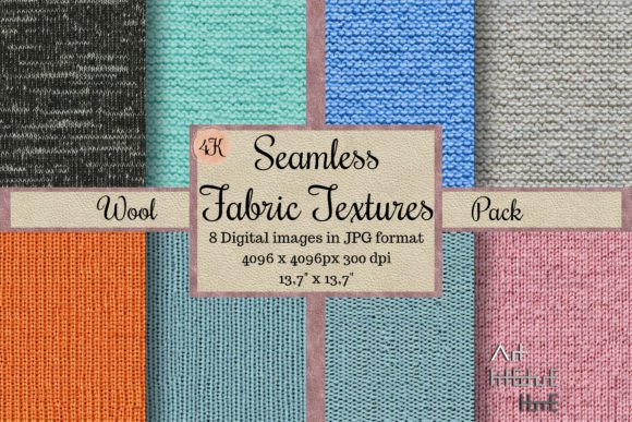 Wool Pack Textures: 8 Seamless Patterns for Cozy Design